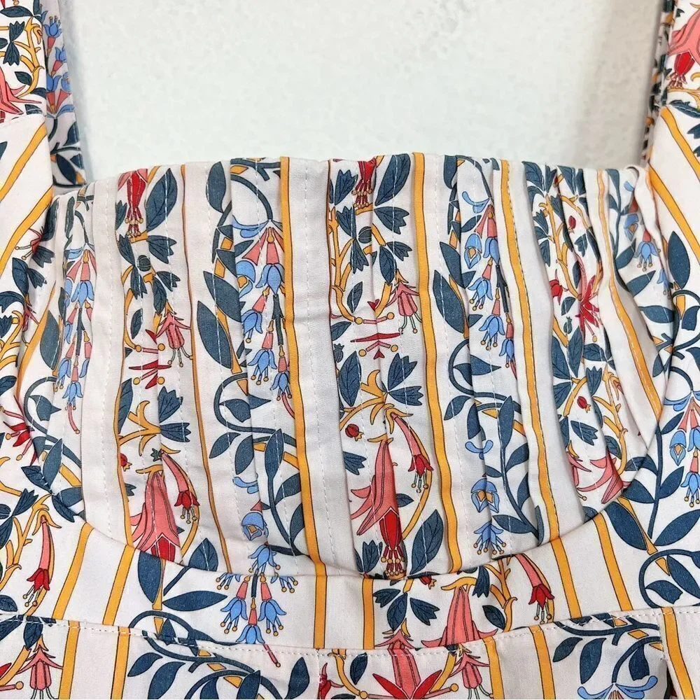 Agua by Agua Bendita Hortensia Pleated Floral Cotton Maxi Dress - Picture 11 of 13